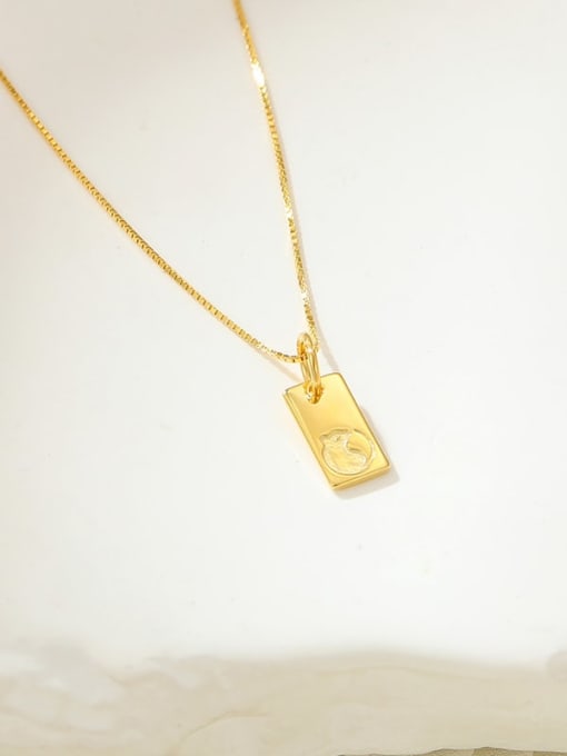 NS1081 Gold [Rat] 925 Sterling Silver Zodiac Minimalist Necklace